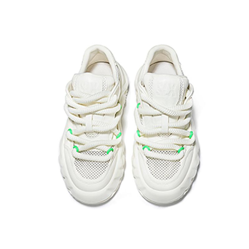 Opp France White Summer New Unisex Thick Soled Height Increasing Bread Shoes With Mesh Breathable Sports Shoes