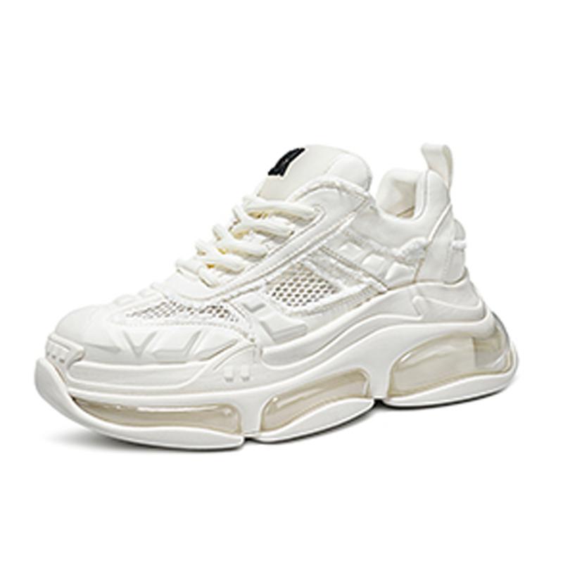 Opp France White Summer Unisex Dad Shoes Versatile Sports Air Cushion Height Increasing Casual Shoes