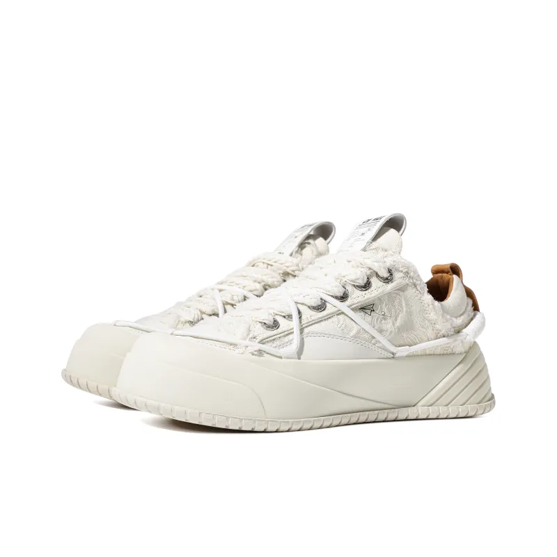 Opp France White Tassel-edged Trendy Lace-up Unisex Casual Shoes