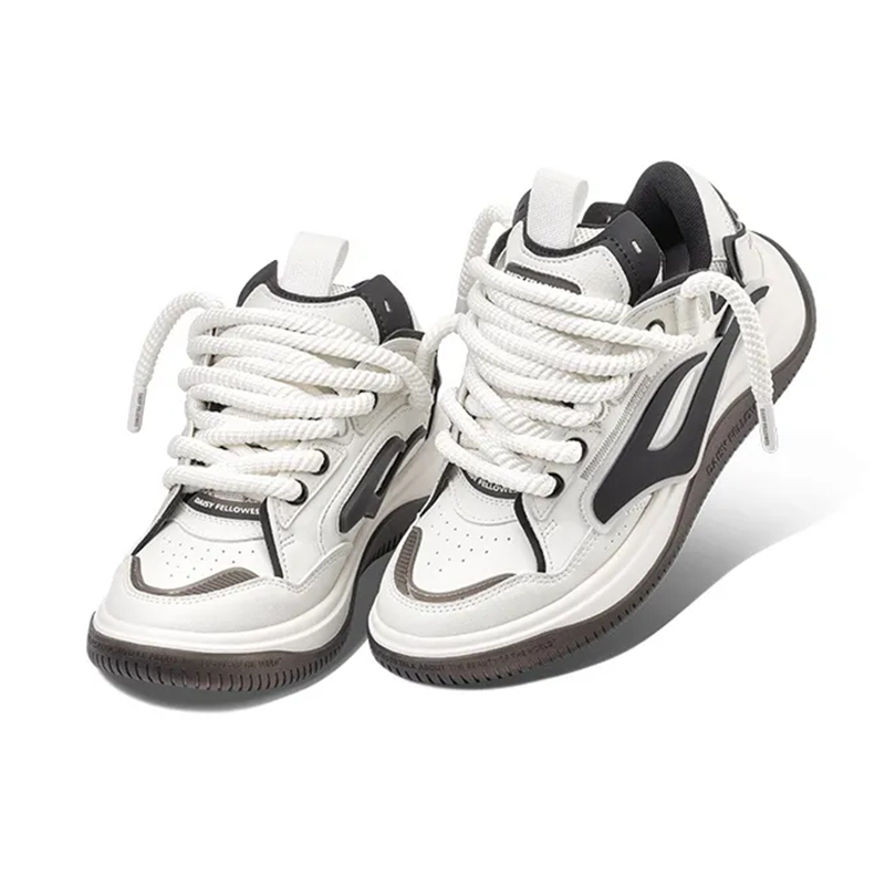 Opp France White Thick Shoelaces Lightweight And Breathable Men’s And Women’s Casual Shoes