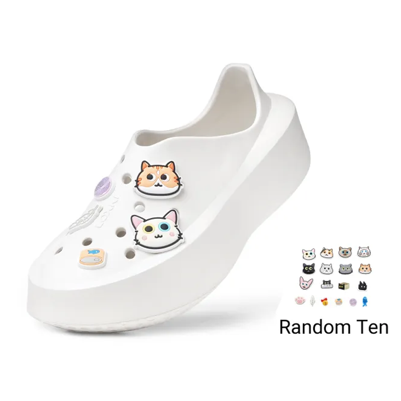 Opp France White Thick-soled Outdoor Non-slip Height-enhancing Men’s Beach Shoes Casual Shoes