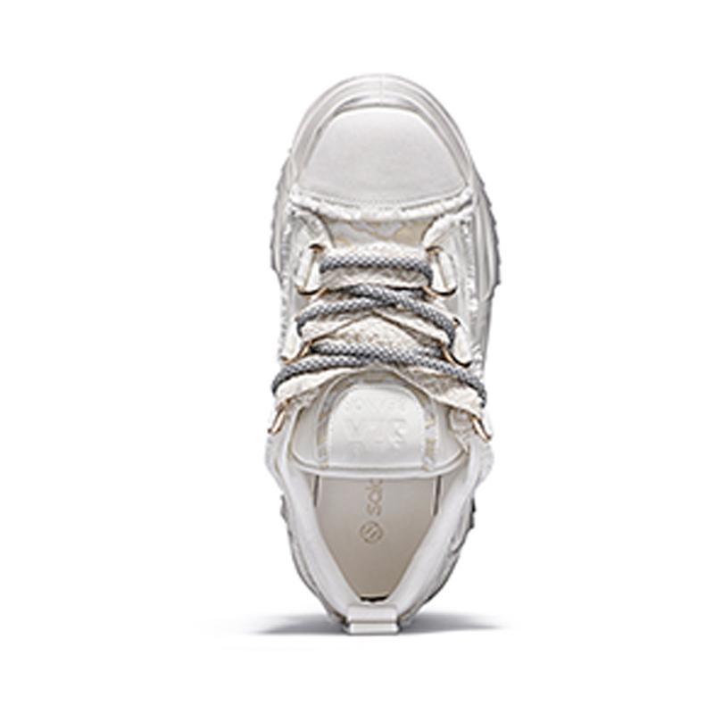 Opp France White Thick-soled Trendy Dad Shoes For Men And Women All-match Casual Shoes