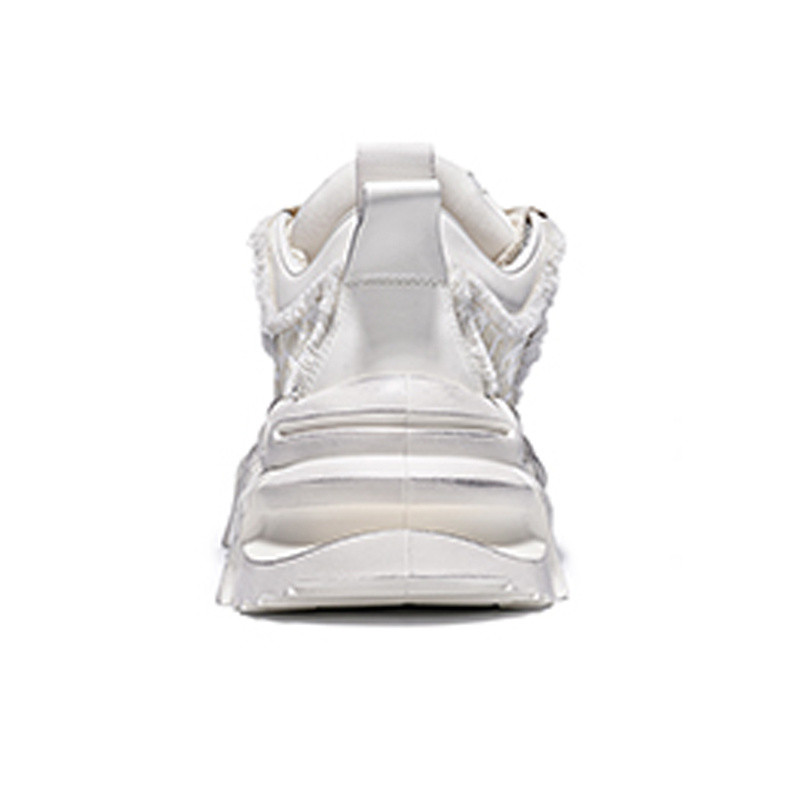 Opp France White Thick-soled Trendy Dad Shoes For Men And Women All-match Casual Shoes