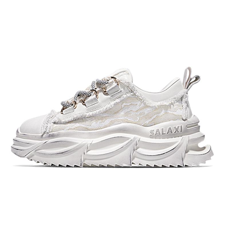 opp france White thick-soled trendy dad shoes for men and women all-match casual shoes