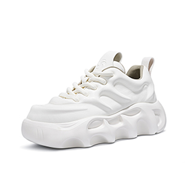 Opp France White Versatile Fashion Loafers Thick-soled Men’s Casual Dad Shoes