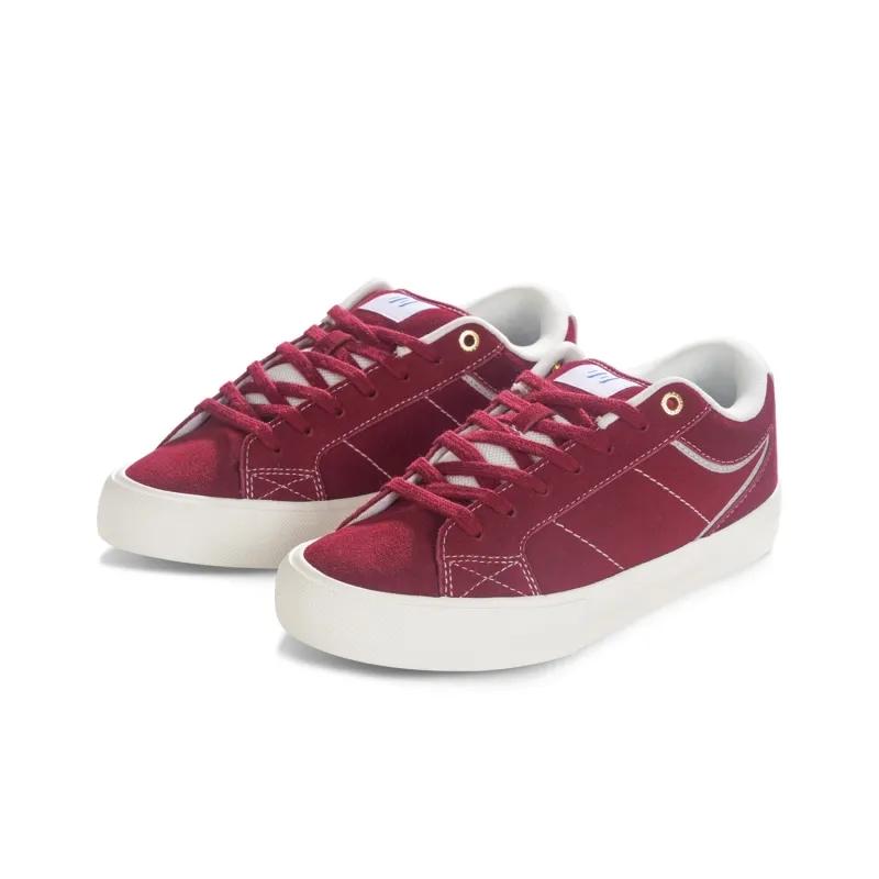 Opp France Wine Red Retro Low Cut Anti Slip Casual Shoes For Both Men And Women