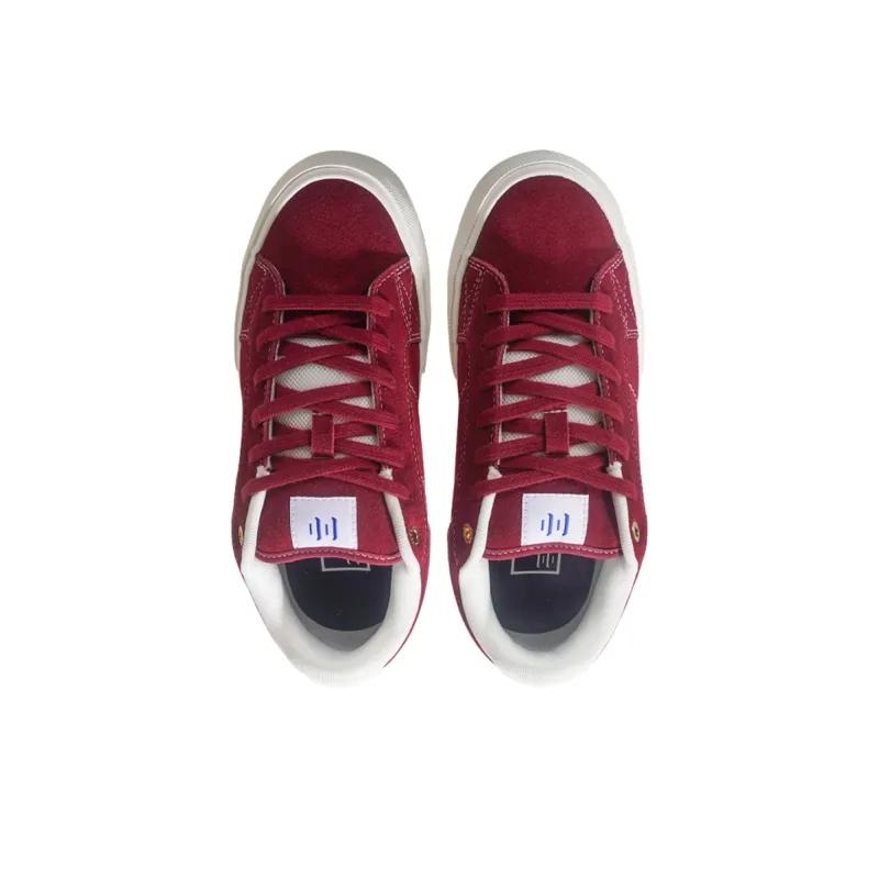 Opp France Wine Red Retro Low Cut Anti Slip Casual Shoes For Both Men And Women