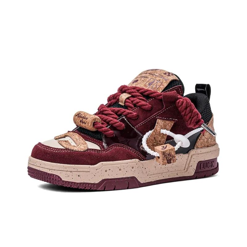 Opp France Wine Red Retro Trend Breathable And Wear-resistant Unisex Board Shoes Casual Shoes