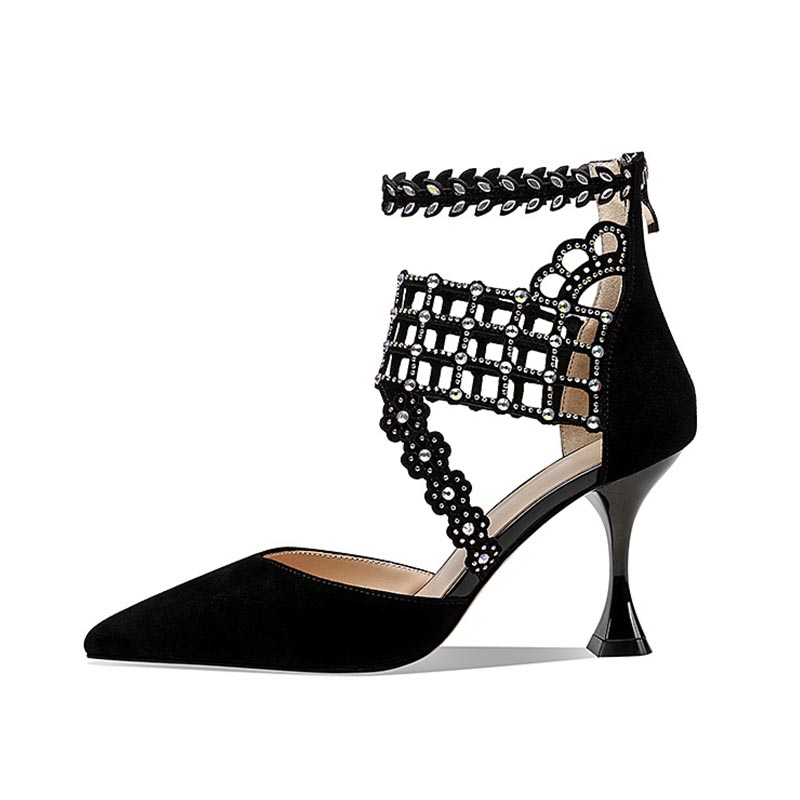 opp france Women Rhinestone Stiletto Sexy High Heels