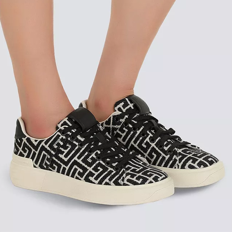 Opp France Women’s All-Season Sneakers Black And White Low-Top