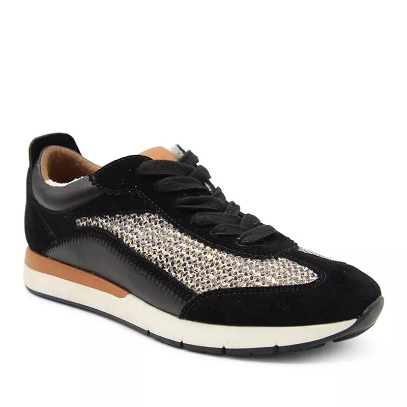 Opp France Women’s All-Season Sneakers Breathable Black Low-Top