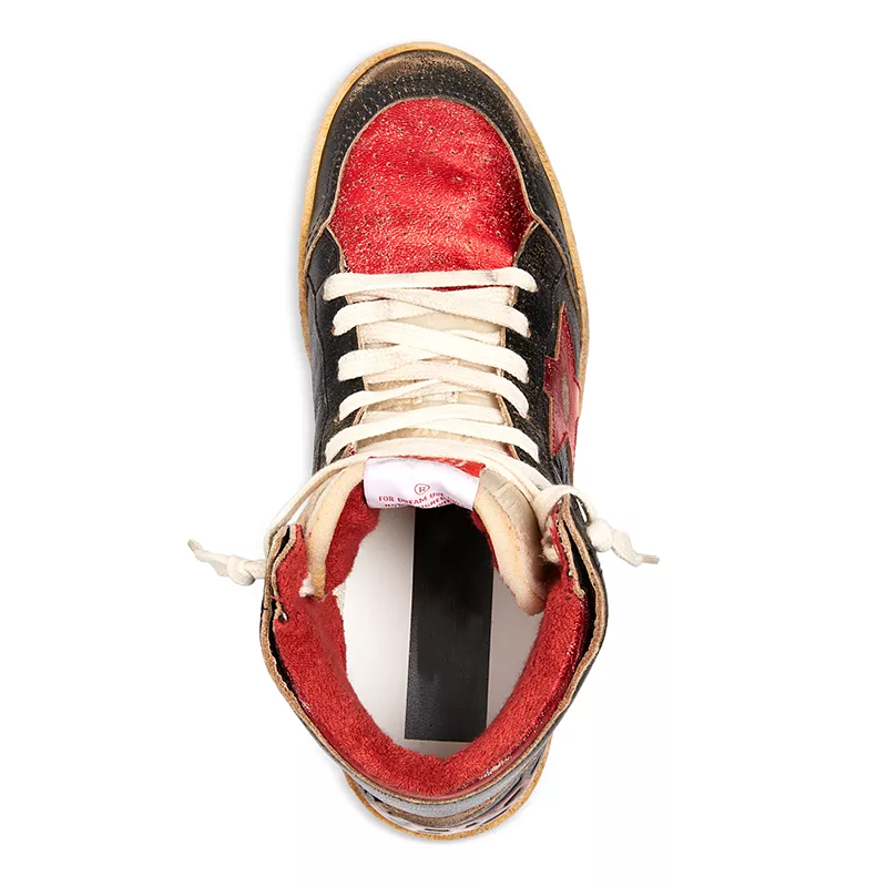 Opp France Women’s All-Season Sneakers Classical Black And Red Mid-Top