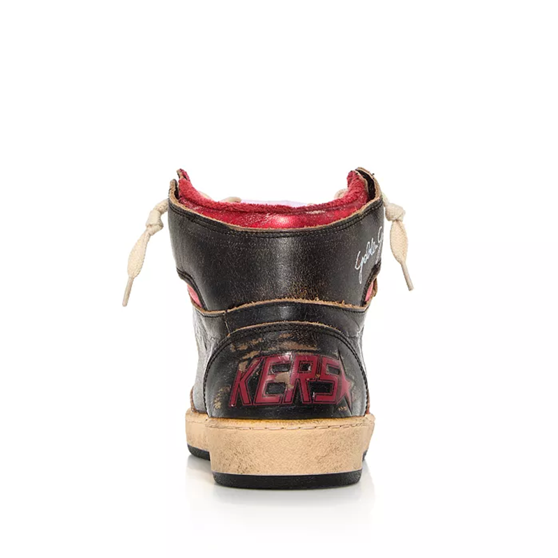 Opp France Women’s All-Season Sneakers Classical Black And Red Mid-Top