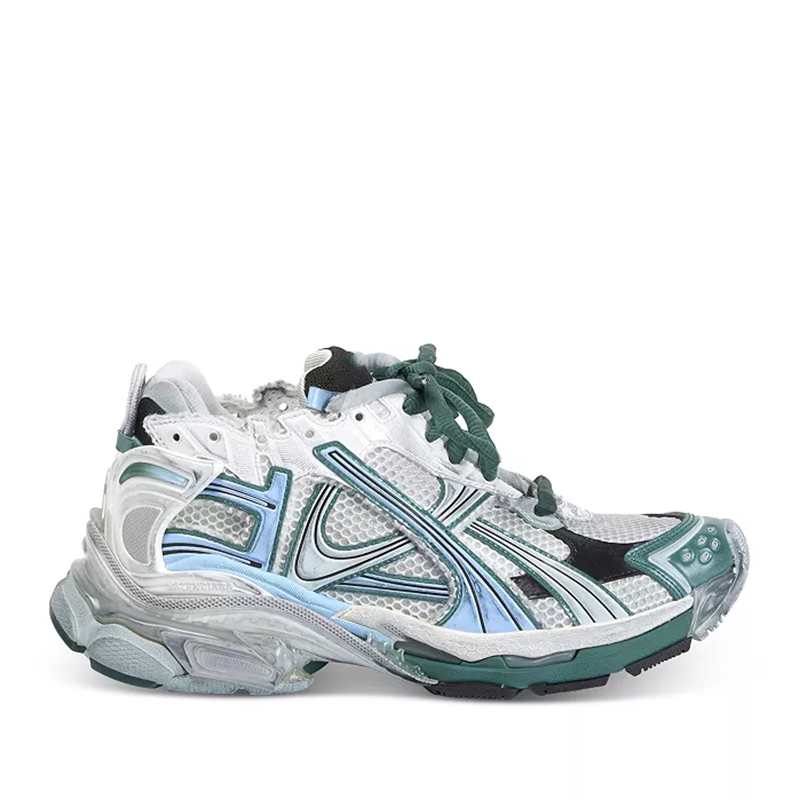opp france Women’s All-Season Sneakers Green and White Low-Top