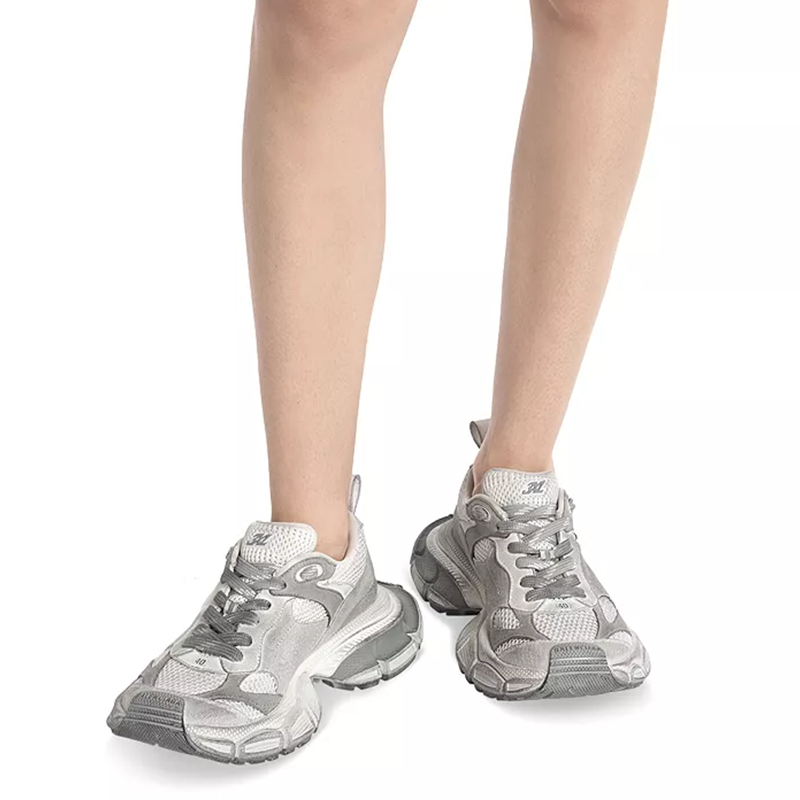 Opp France Women’s All-Season Sneakers Silver Gray Low-Top