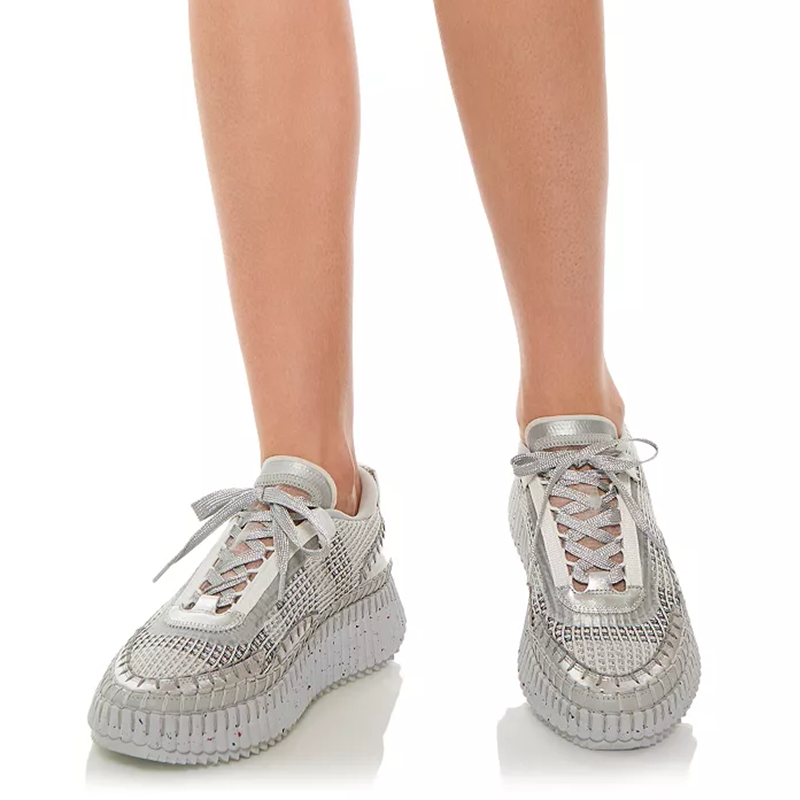 Opp France Women’s All-Season Sneakers Silver Low-Top