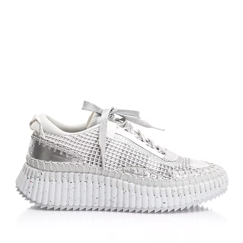 opp france Women’s All-Season Sneakers Silver Low-Top