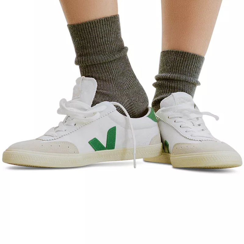 Opp France Women’s All-Season Sneakers White And Green Low-Top
