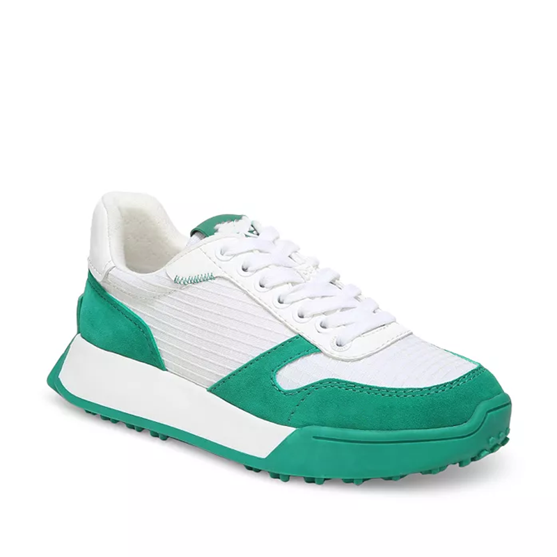 Opp France Women’s All-Season Sneakers White And Green Low-Top
