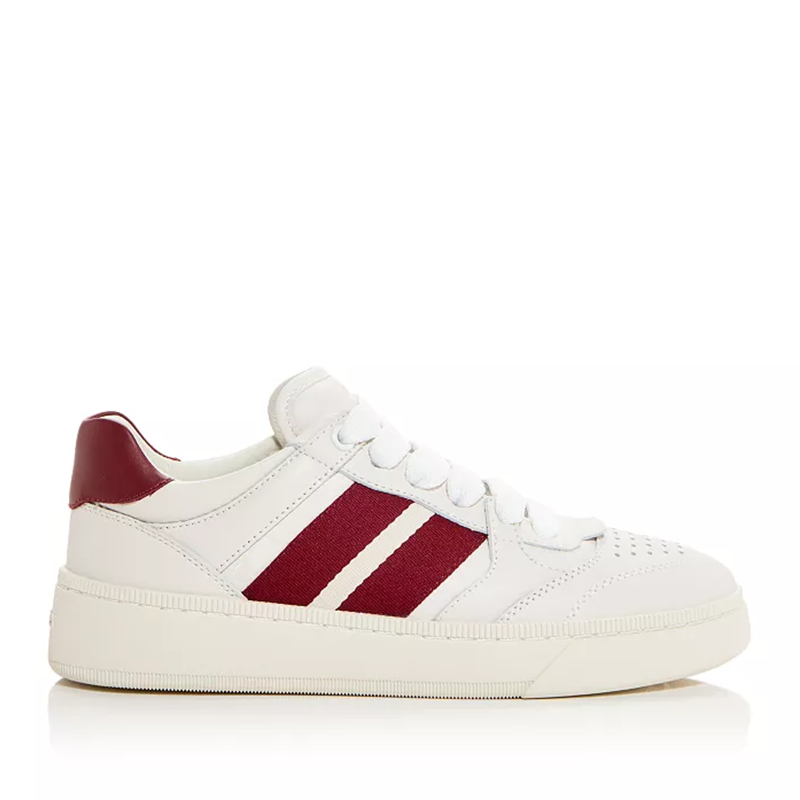 opp france Women’s All-Season Sneakers White and Red Low-Top