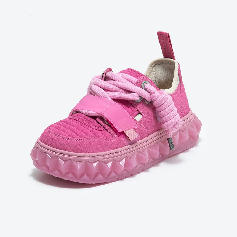 Opp France Women’s Casual Shoes Low-top Thick-soled Rose Red