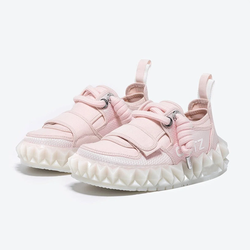 Opp France Women’s Casual Trendy Shoes Low-top Thick-soled Pink