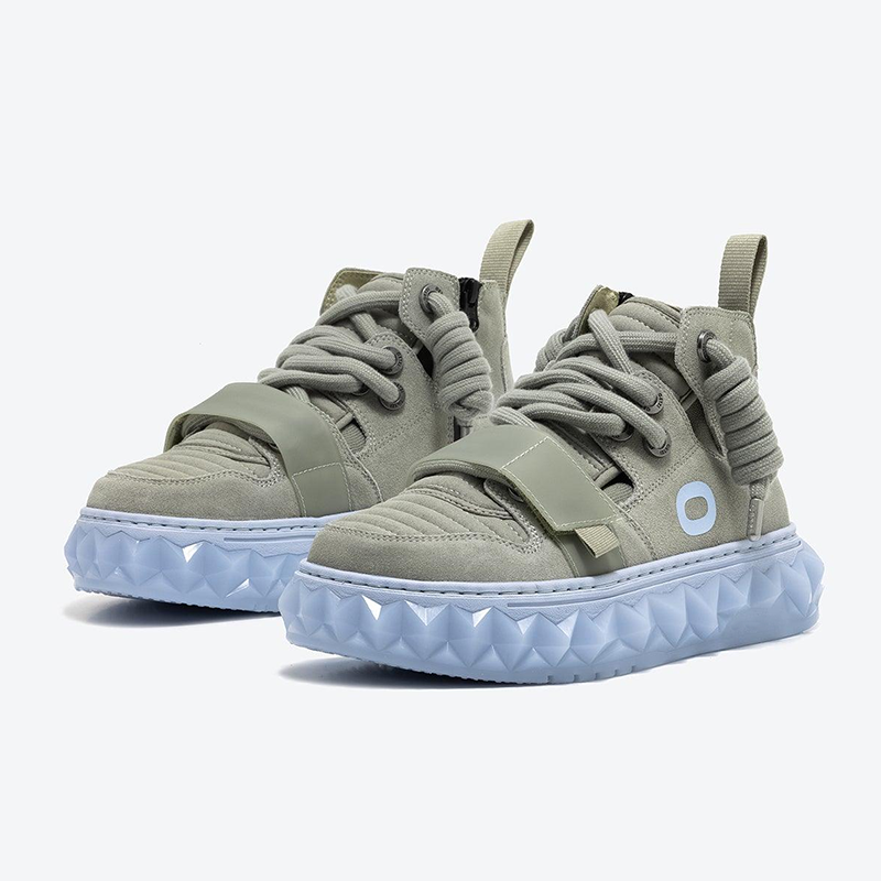 Opp France Women’s Flat Cloth Shoes High-top Casual Shoes Brown