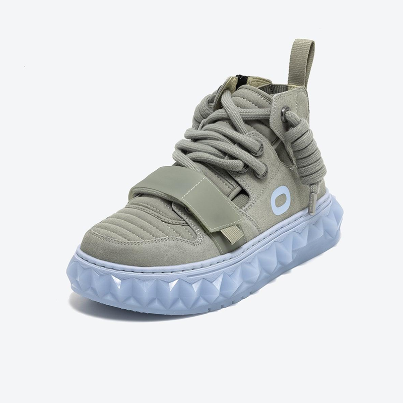 Opp France Women’s Flat Cloth Shoes High-top Casual Shoes Brown