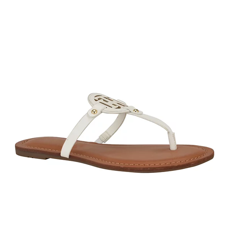 opp france Women’s Flat Slip On Sandals Anti-slip White