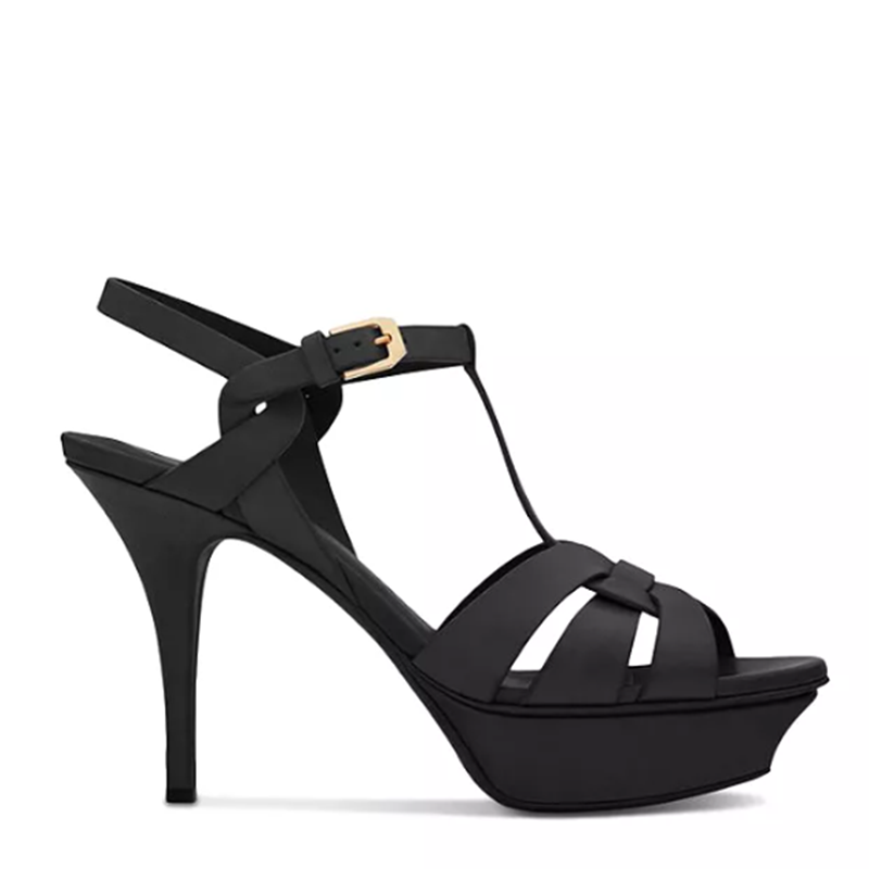 opp france Women’s High-heeled Platform Sandals Black