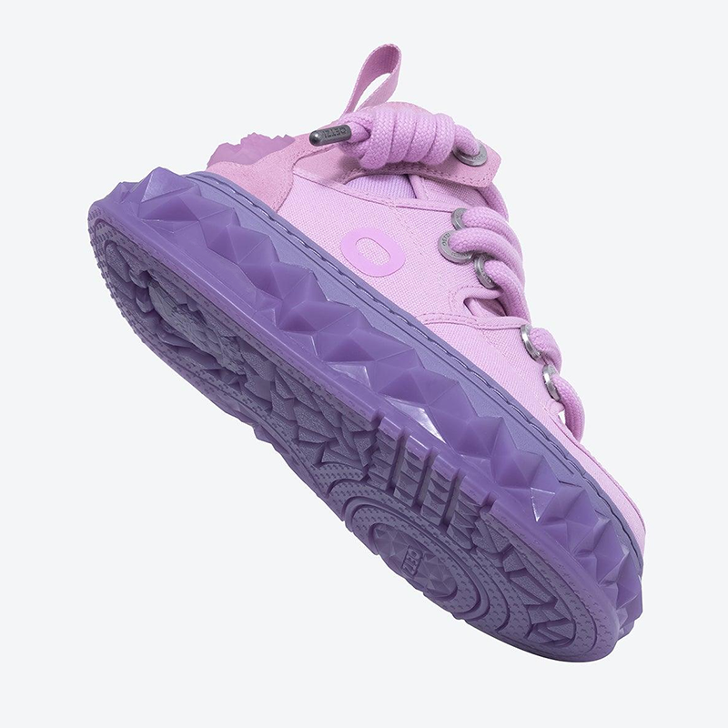 Opp France Women’s High-top Thick-soled Casual Shoes Pink Purple