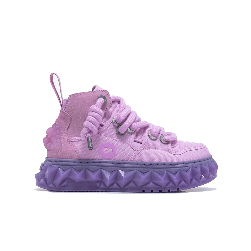 opp france Women’s high-top thick-soled casual shoes Pink Purple
