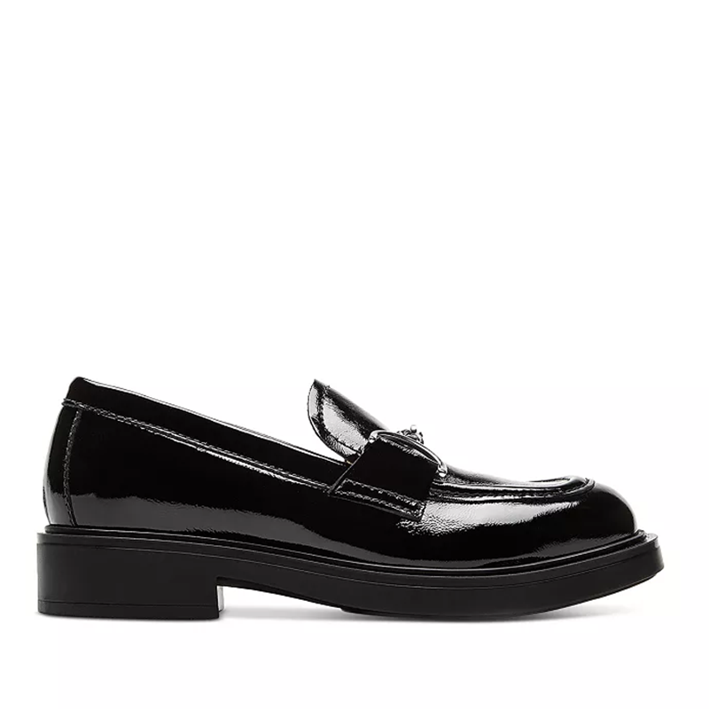 opp france Women’s Leather Shoes for All Seasons Black Low-Top
