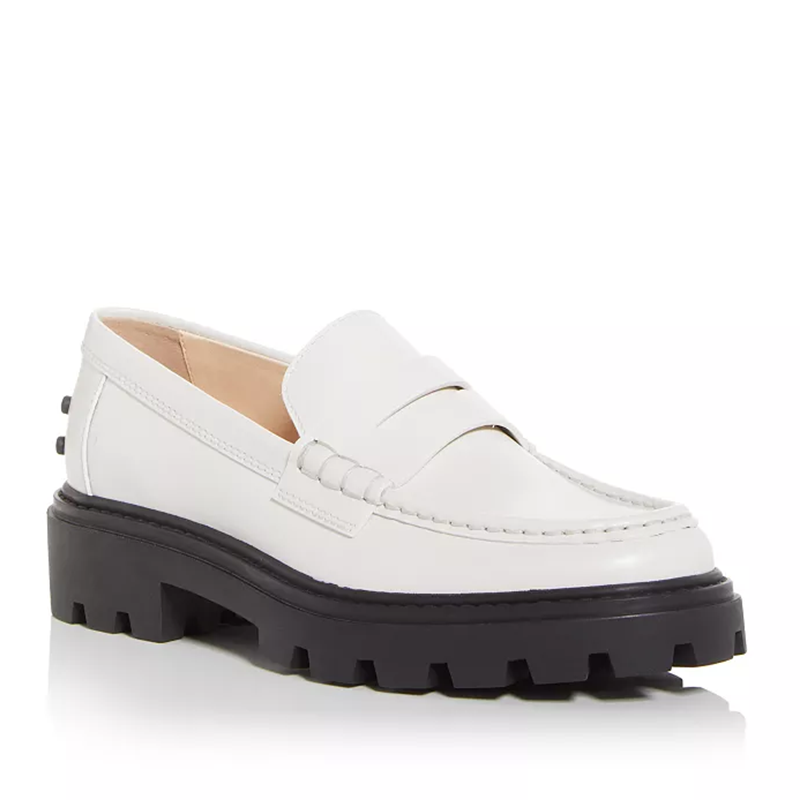 Opp France Women’s Leather Shoes For All Seasons White Low-Top