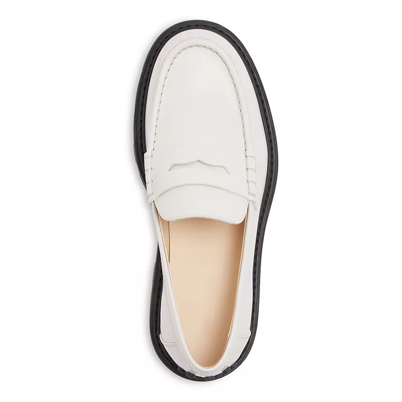 Opp France Women’s Leather Shoes For All Seasons White Low-Top