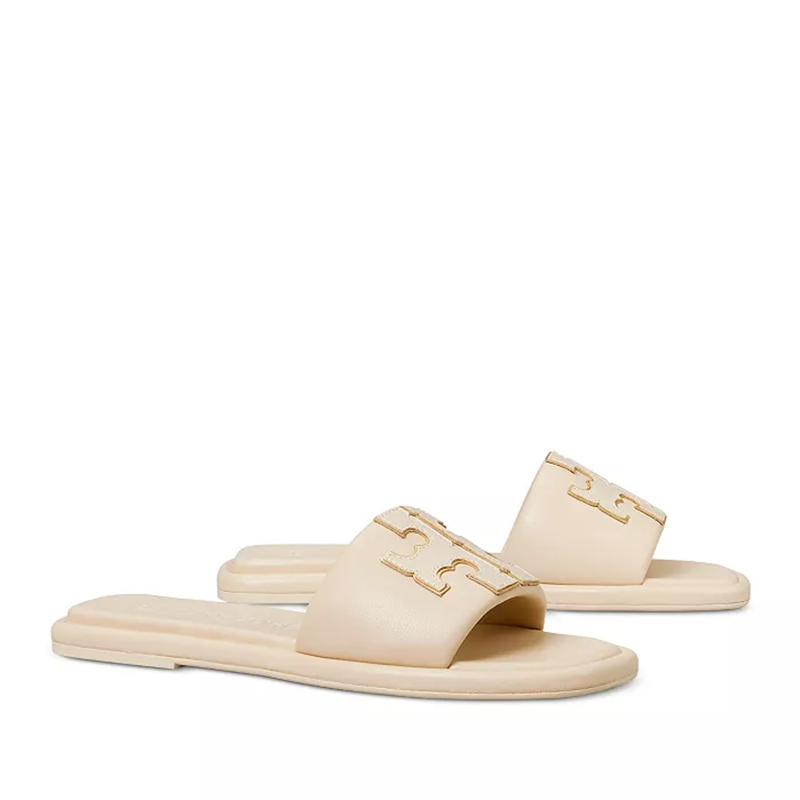 Opp France Women’s Low-heeled Double T Slippers Sandals Dulce De Leche