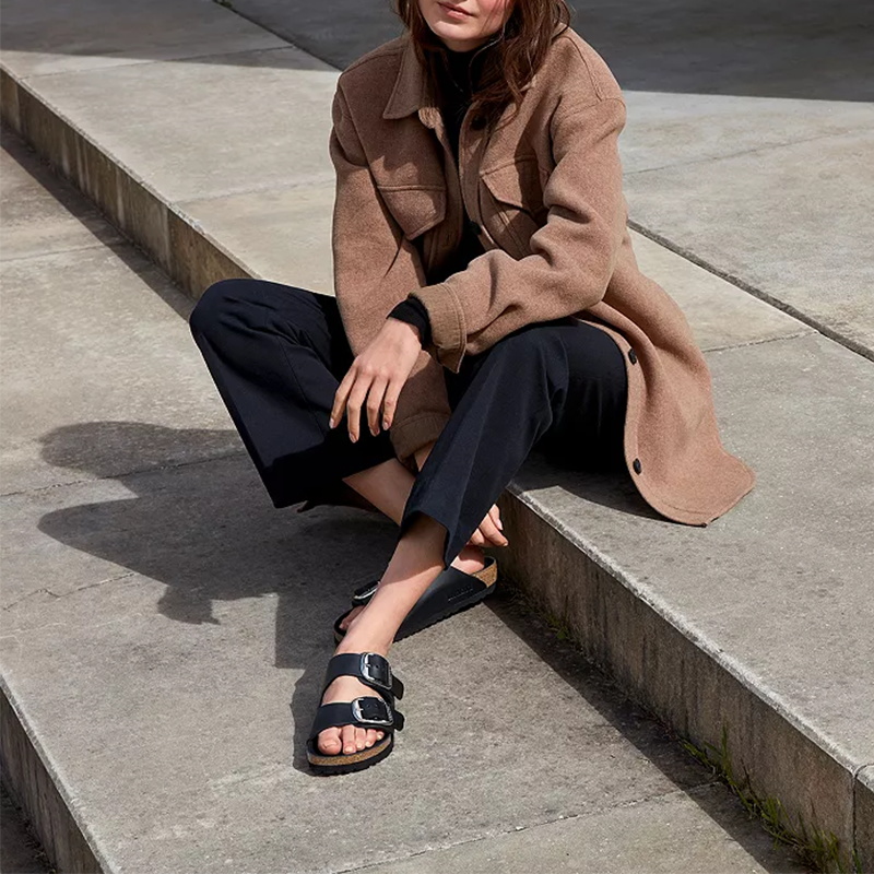 Opp France Women’s Low-heeled Slippers Sandals Black