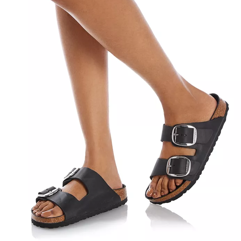 Opp France Women’s Low-heeled Slippers Sandals Black