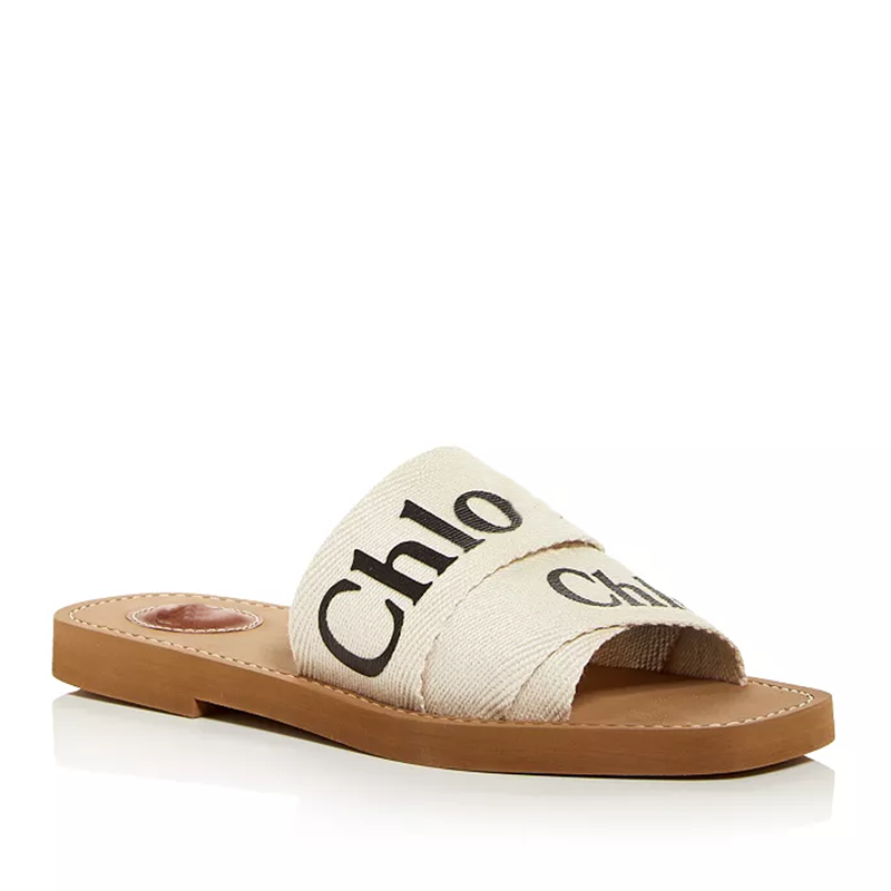 Opp France Women’s Low-heeled Slippers Sandals White