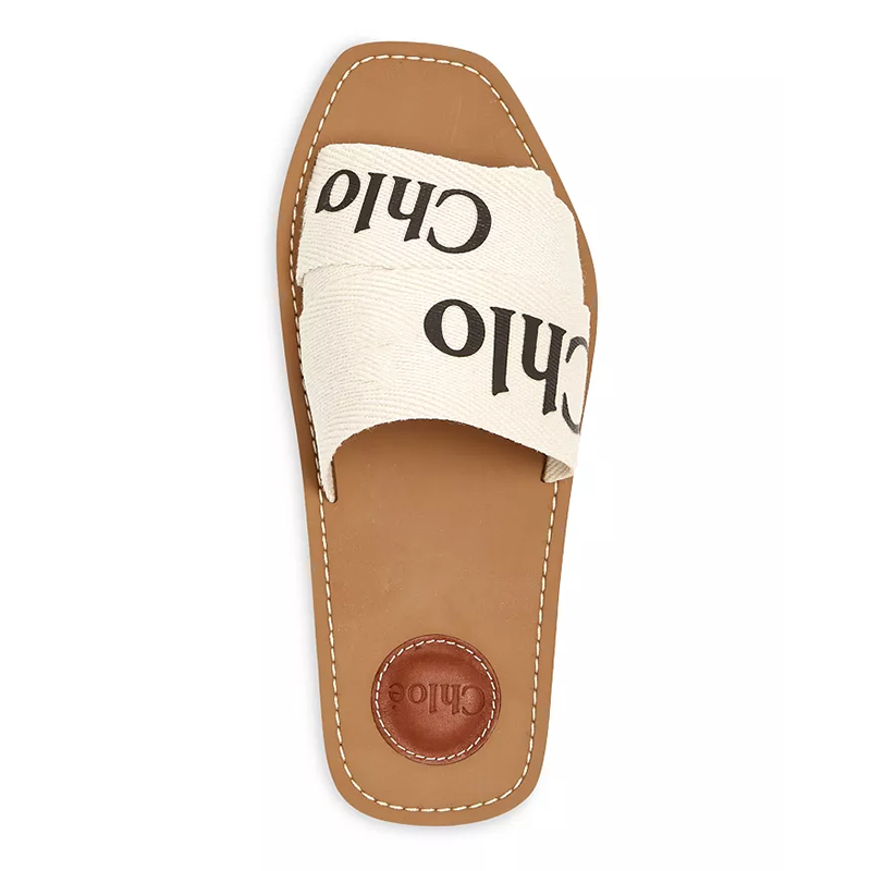 Opp France Women’s Low-heeled Slippers Sandals White