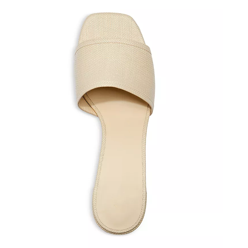 Opp France Women’s Low-heeled Slippers Sandals White