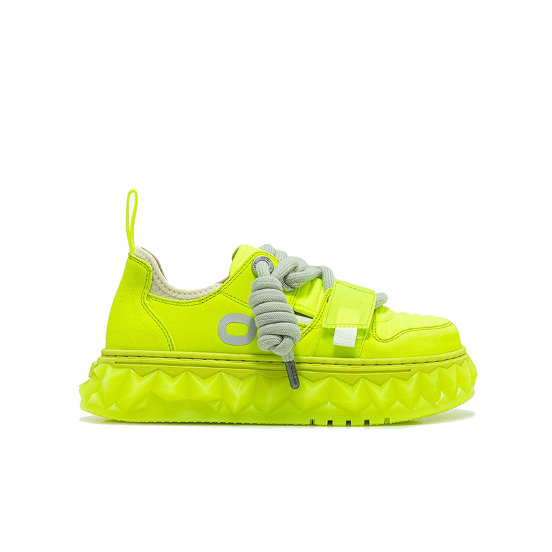 opp france Women’s low-top casual shoes thick-soled shoes Fluorescent Yellow