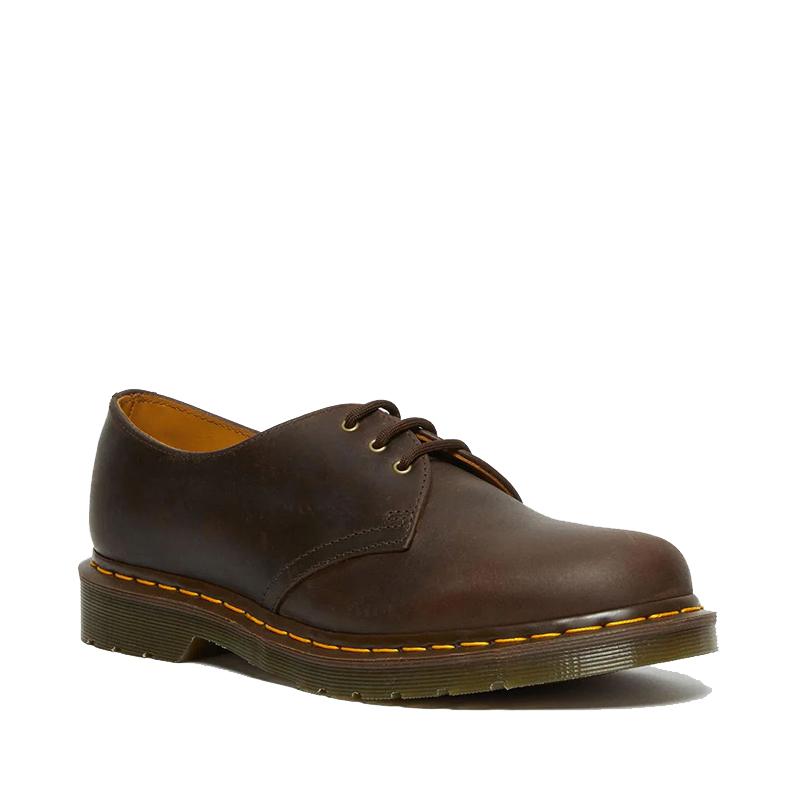 Opp France Women’s Low-Top Crazy Horse Leather Shoes Dark Brown