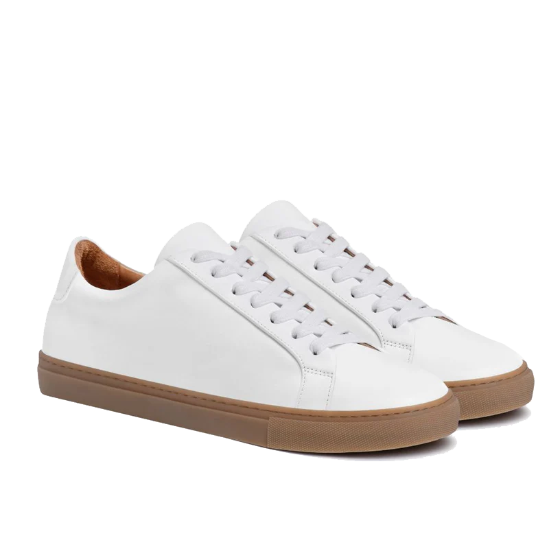 Opp France Women’s Non-slip Wear-resistant Soft Lace-up Simple Casual Shoes White