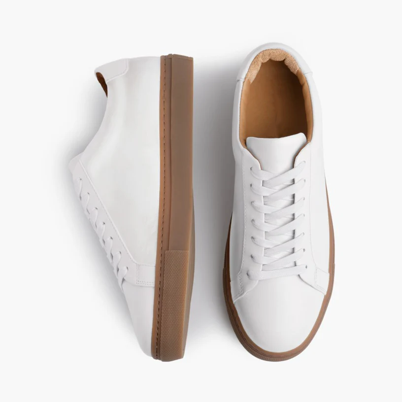 Opp France Women’s Non-slip Wear-resistant Soft Lace-up Simple Casual Shoes White