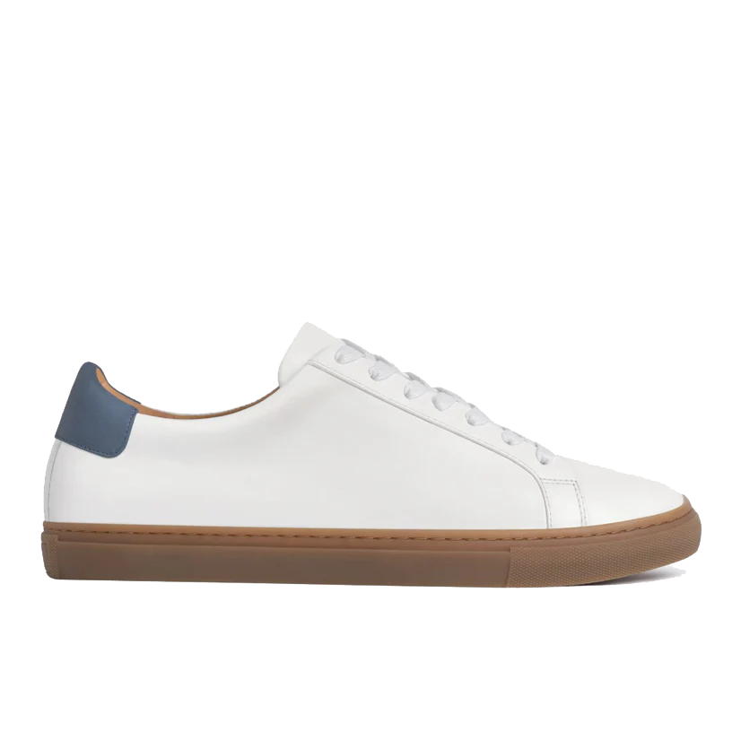 opp france Women’s Non-slip Wear-resistant Soft Lace-up Simple Casual Shoes White x Indigo