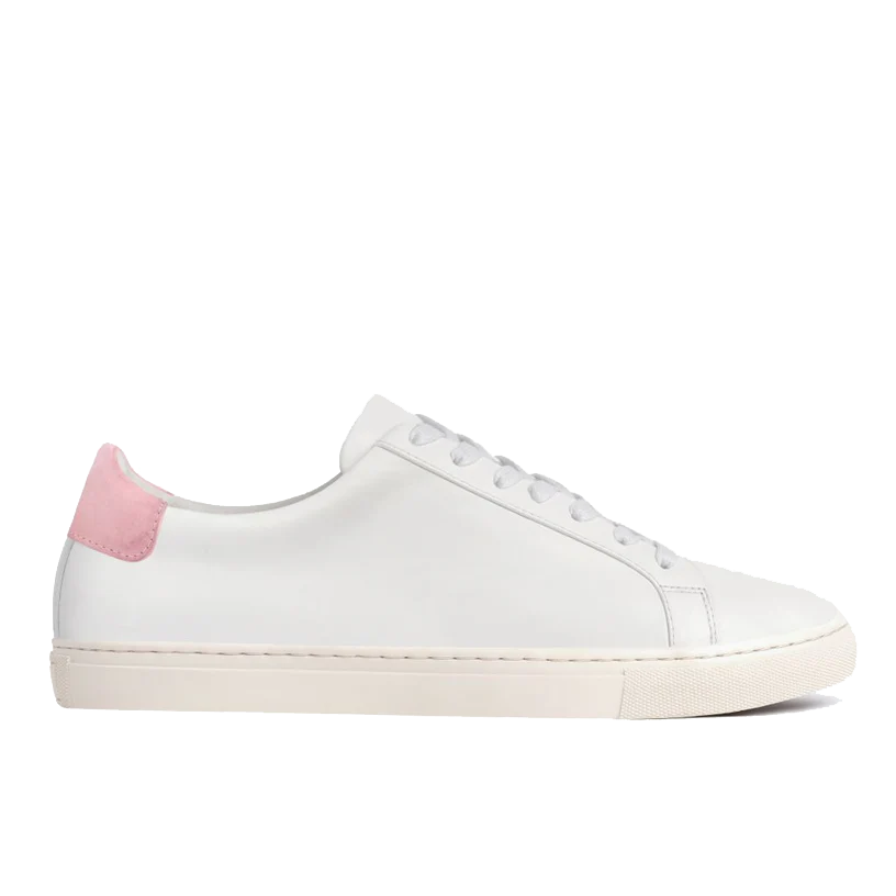 opp france Women’s Non-slip Wear-resistant Soft Lace-up Simple Casual Shoes White x Blush