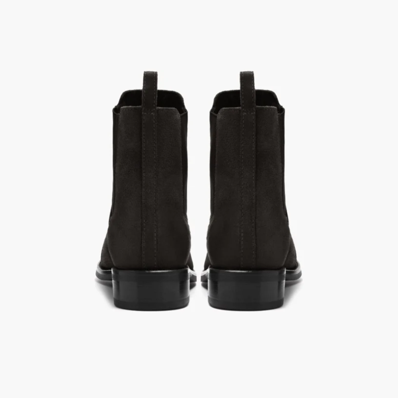 Opp France Women’s Retro Suede Elastic Slip-on Fashionable Boots Shadow Grey