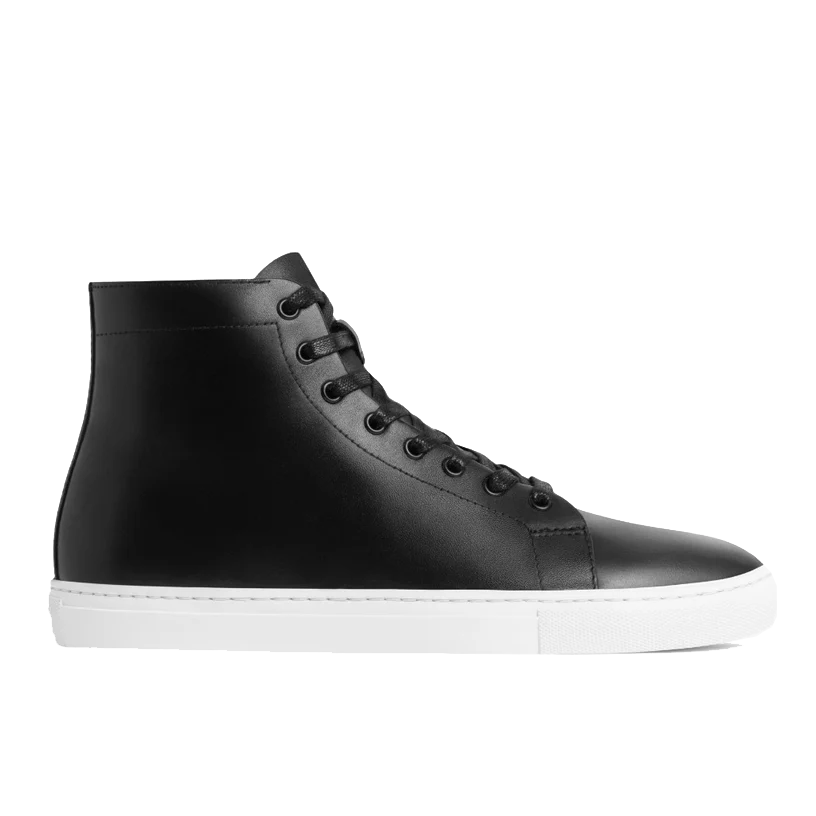 opp france Women’s Simple Non-slip Lace-up High-top Casual Shoes Black