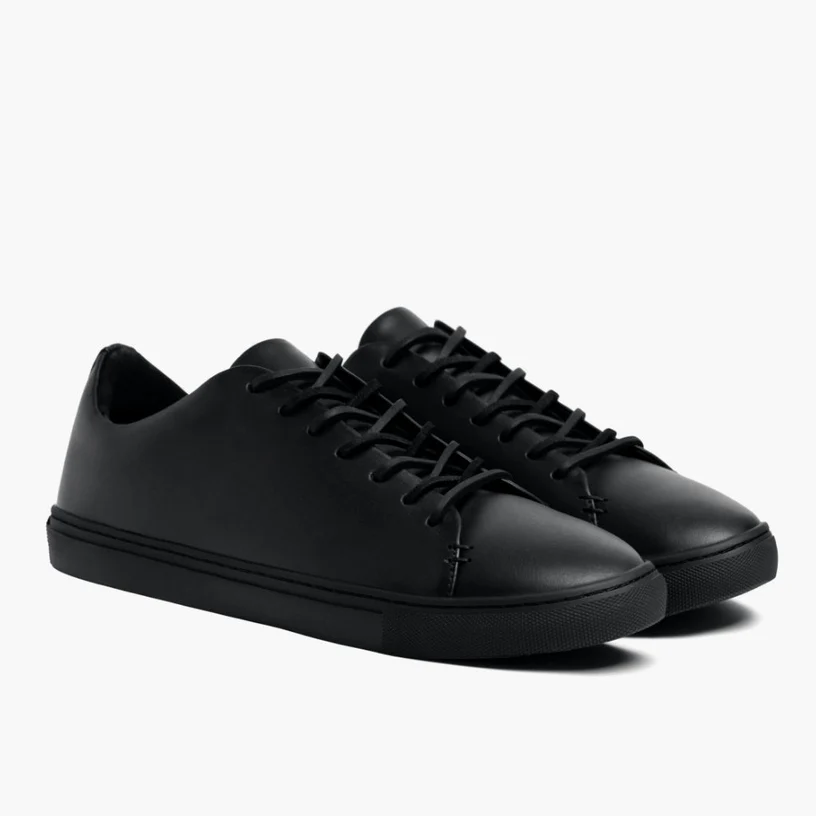 Opp France Women’s Simple Wear-resistant Lace-up Casual Shoes Black Vachetta